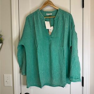 New In Turquoise Tunic Top, NWT